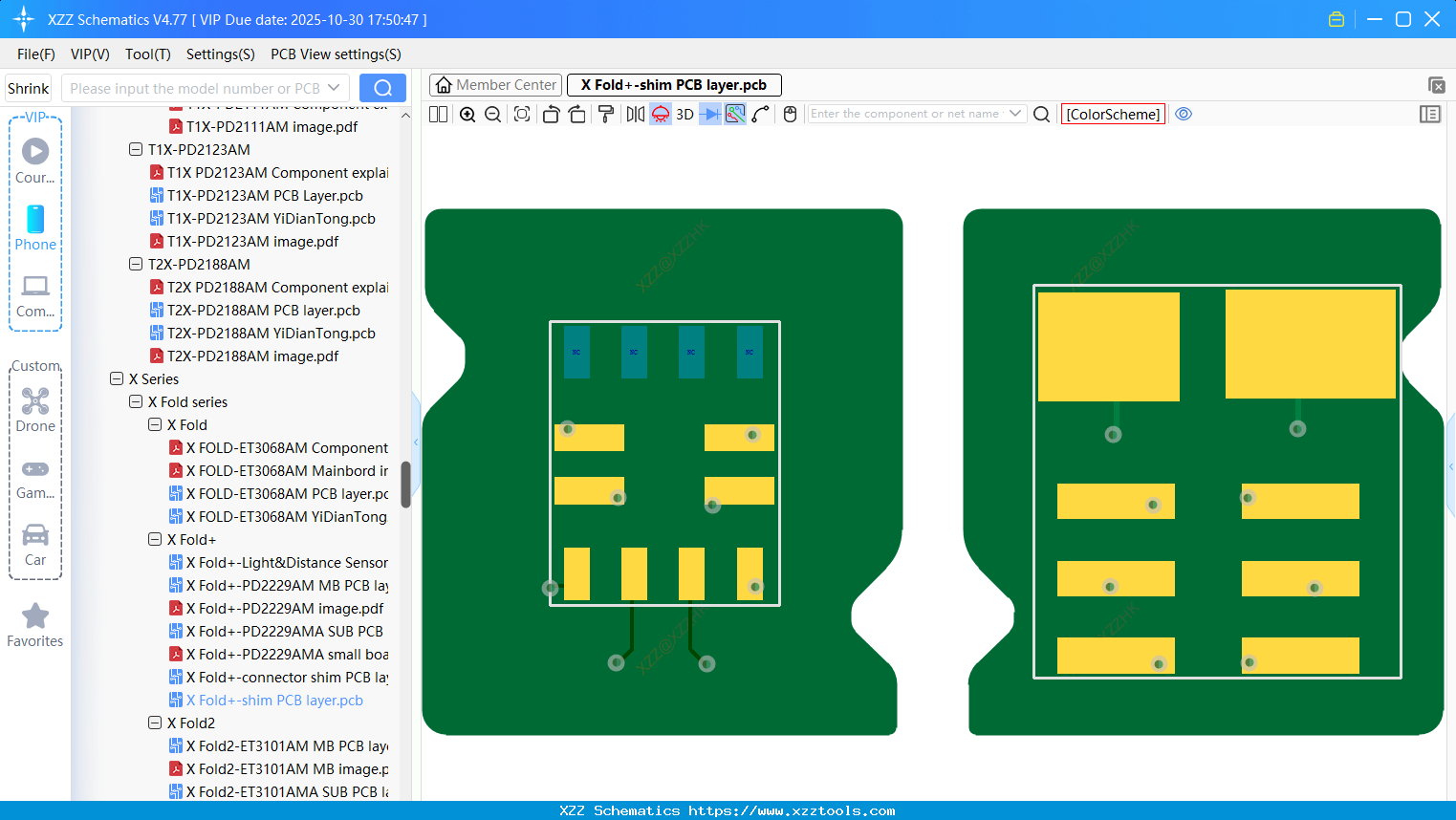 VIVO X Fold+-shim PCB Layer